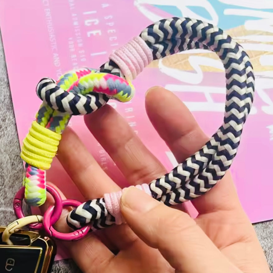 Colour pop rope keyrings - Little Bird Designs