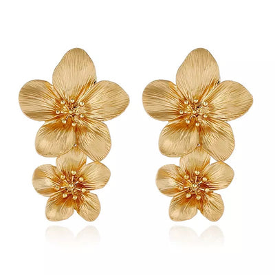 Mia Double Flower Earrings - Little Bird Designs