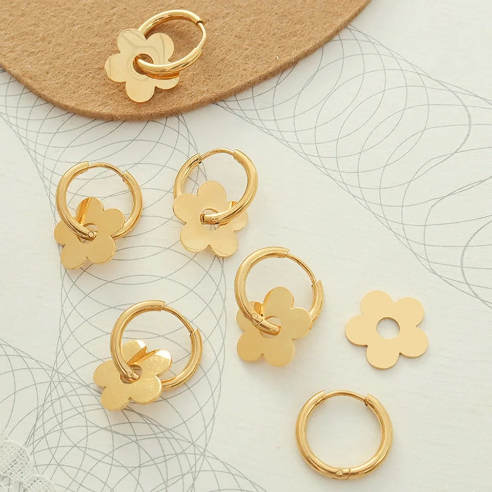 Zoey Gold Hoops - Little Bird Designs