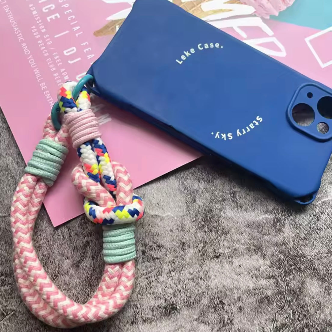 Colour pop rope keyrings - Little Bird Designs