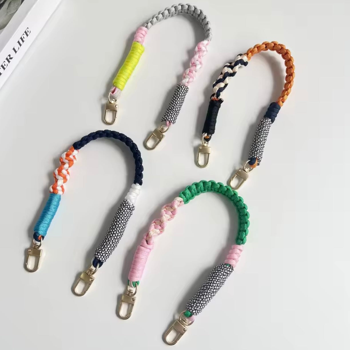 Elegant rope keyrings/phone lanyard - Little Bird Designs