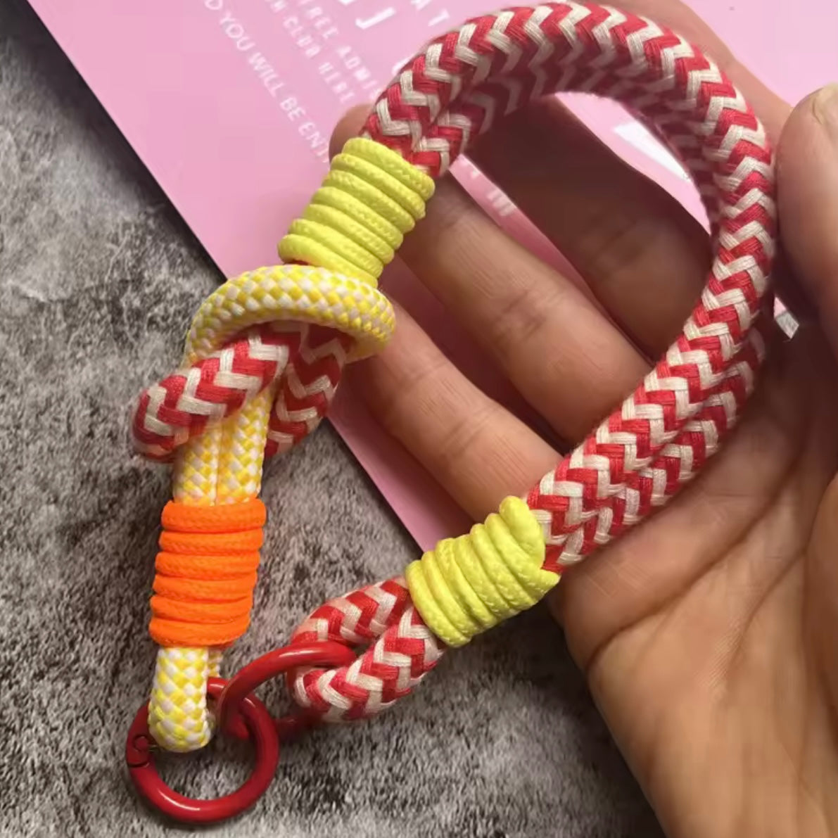 Colour pop rope keyrings - Little Bird Designs