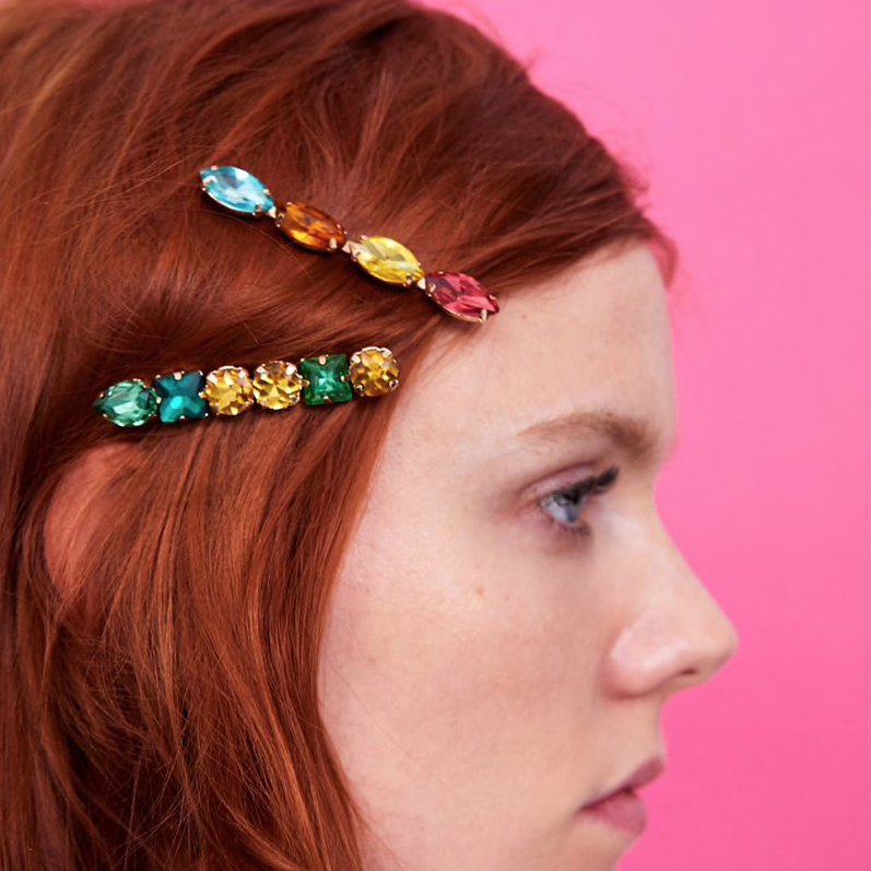 Pineapple Crystal Hair Clip set - Little Bird Designs