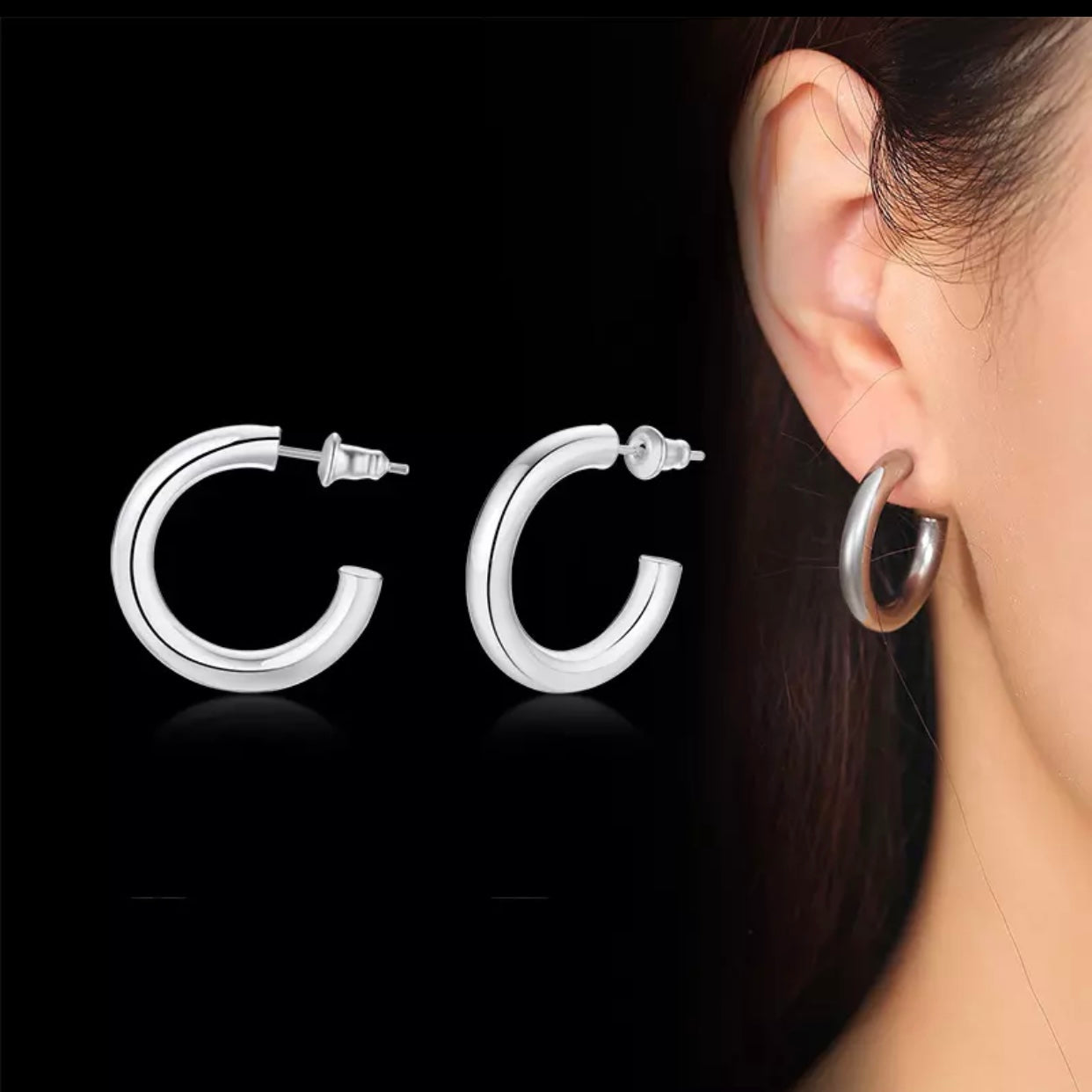 Ellie Chunky Hoop Earrings (preorder arriving mid June) - Little Bird Designs