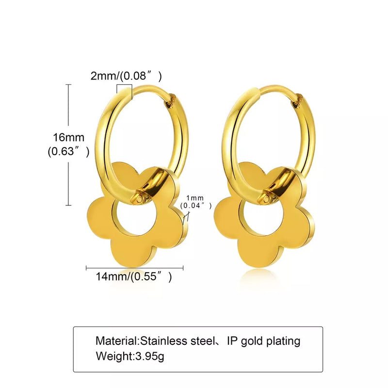 Zoey Gold Hoops (preorder- arriving end February) - Little Bird Designs