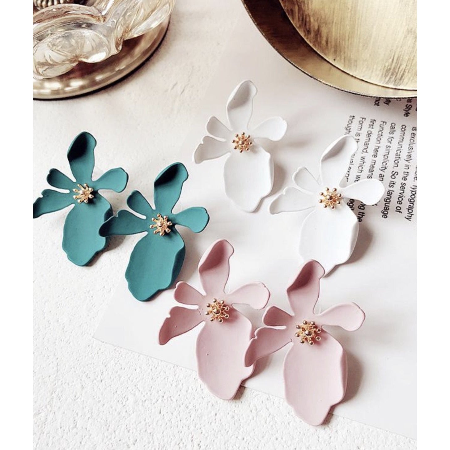 Alyssa Flower Earrings - Little Bird Designs