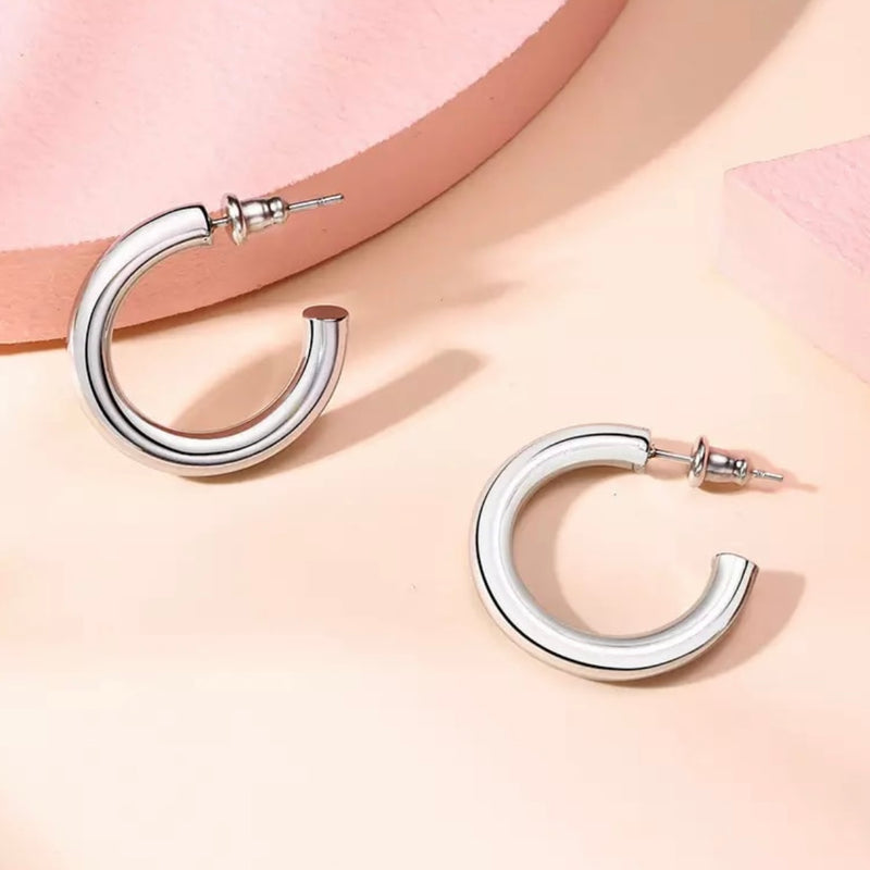 Ellie Chunky Hoop Earrings (preorder arriving mid June) - Little Bird Designs