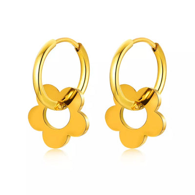 Zoey Gold Hoops (preorder- arriving end February) - Little Bird Designs