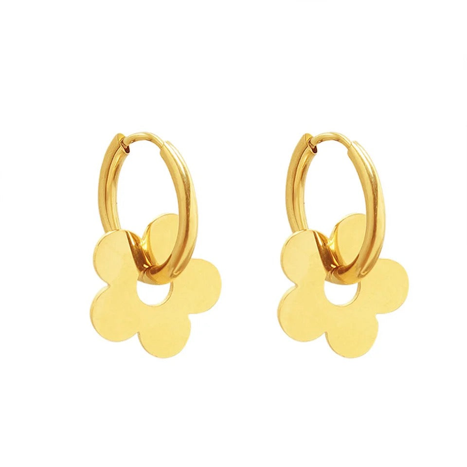 Zoey Gold Hoops - Little Bird Designs